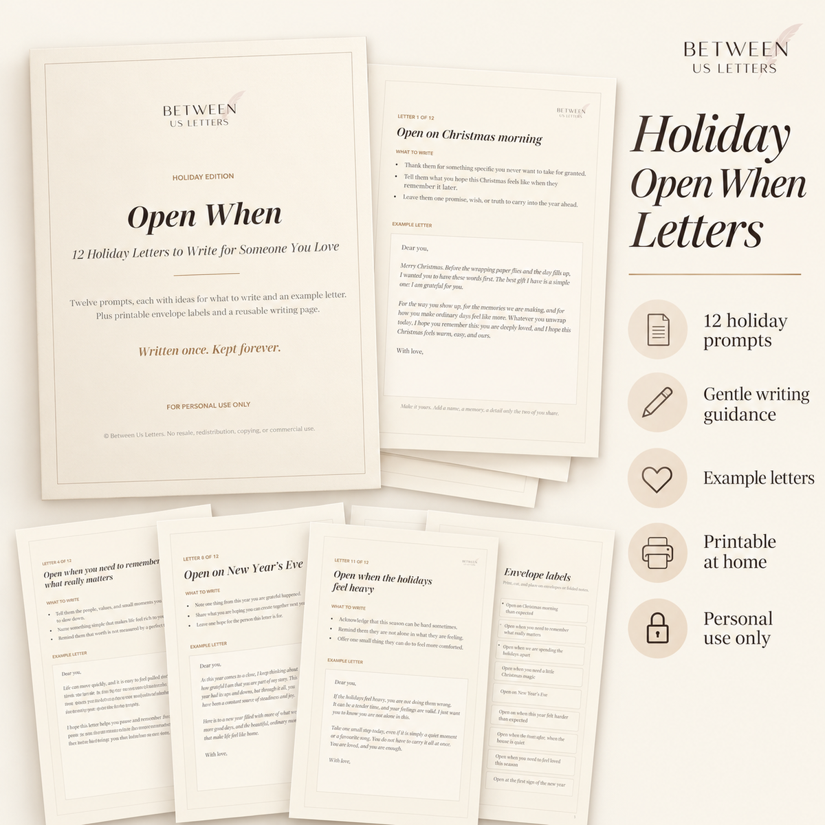 Holiday Open When Letters — Digital Edition