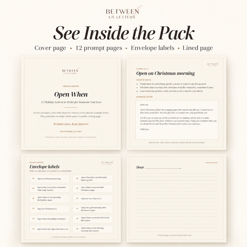 Holiday Open When Letters — Digital Edition