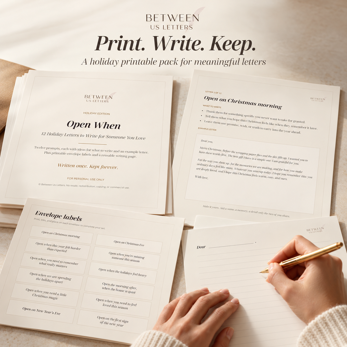 Holiday Open When Letters — Digital Edition